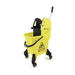31 Litre JaniClean® Professional Mobile Mopping Unit with Wringer - YELLOW